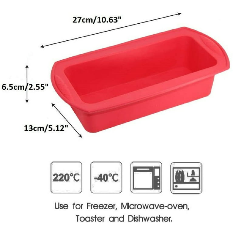 2 Pieces Silicone Loaf Pan Silicone Bread Loaf Cake Mold - Casewin Nonstick Silicone  Loaf Baking Pan for Homemade Cake, Break, Meatloaf, Quiche 