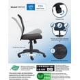 thumbnail image 3 of Scranton & Co Mesh Fabric Upholstered Task Office Chair in Black, 3 of 8