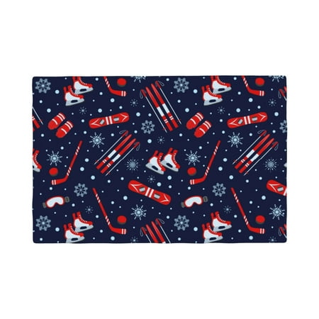 

Placemats Set of 4 Winter Outdoors Sports Place mats for Dining Table Indoor/Outdoor Cute Heat Resistant Washable Table Mats(18 x 12 )