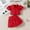 Red, variant on Dpytoraw Toddler Baby Girls Spring Summer Solid Cotton Short Sleeve Shirts Shorts Outfits Clothes‌ Girls summer shorts and tee sets Size Green 2-3 Years