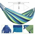 thumbnail image 6 of YouLoveIt Portable Camping Hammock 2 Person Cotton Hammock Travel Outdoor Tree Hammock Durable Canvas Fabric Hammock with Carrying Bag for Travel, Beach, Backyard, Camping, 6 of 8