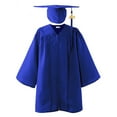 thumbnail image 2 of MKOSPLRT 2-Pack Kids' Graduation Dress 3-12 Years Shiny Full Zip Academic Robe and Cap Set with 2025 Tassel for School Ceremony Performance, 2 of 3