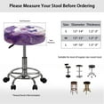 thumbnail image 5 of Tutolipy Butterfly Marble Printed Round Stool Covers Comfortable Circle Stool Cover for Bar Coffee Shop 2 Pack Chair Covers Elastic Seat Cushion Covers for 12-16 Inch, Purple, 5 of 5