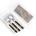 thumbnail image 4 of Kdxio Colorful Bull Western Man Toddler Utensils Set - Kids Silverware Set, Set Kids Utensils Set with Case for Preschooler Children, 4 of 8