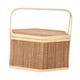 thumbnail image 4 of Cesta de almacenamiento de alimentos Cesta de picnic Cesta de regalo Cesta de bambú hecha a mano Cesta de bambú tejida para pastel de Cesta de, 4 of 9
