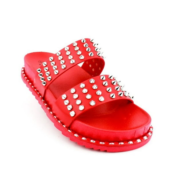 Sandalia con Estoperoles Casual para Dama Hanna MX Goth Red