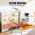 thumbnail image 4 of VEVOR 2-Tier Commercial Food Warmer Display Countertop Pizza Cabinet with Tong, 4 of 9