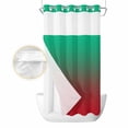 thumbnail image 2 of Green Red Ombre No Hook Shower Curtain Waterproof, Bathroom Curtains with Snap in Liners and See Through Top Window, Modern Abstract Art Aesthetics Hotel Style Bathtub Curtains Shower 54"Wx78"L, 2 of 8