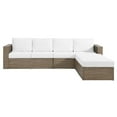 thumbnail image 3 of Modway Convene Outdoor Patio Outdoor Patio Sectional Sofa and Ottoman Set in Cappuccino White, 3 of 10