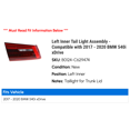 thumbnail image 2 of Left Inner Tail Light Assembly - Compatible with 2017 - 2020 BMW 540i xDrive 2018 2019, 2 of 2