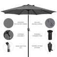 thumbnail image 3 of Havenside Home Sun-Ray 9' Round 8Rib Aluminum Market Umbrella, Base Not Included Natural, 3 of 7