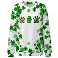 thumbnail image 2 of Xuyuer Women's Round Neck St. Patrick's Day Printed Long Sleeve Shirts Sweatshirt - Festive Holiday Graphic Pullover Top for Seasonal Parties, Gift Exchanges and Cozy Spring Summer Wear, 2 of 5