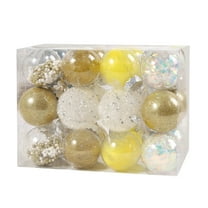 24 Pcs Christmas Tree Topper,Christmas Balls,Shatterproof Hanging Holiday Decor for Christmas Tree for Thanksgiving Wedding Party Birthday Wreath Decor,2.4in,Gold