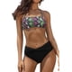 thumbnail image 1 of Bandeau Traje de baño de 2 Piezas Tirante Halter removible con Parte Inferior atrevida de Talle Alto Impresión en negro - E XL Impresión en negro - E XL Xishao ropa, 1 of 2