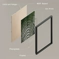 thumbnail image 4 of PixonSign Framed Wall Art Green Forest Fern Tree Leaf Prints, Set of 4 Plant Landscape Wall Decor Arts, Nature Floral Wall Décor, Adhesive Canvas Poster, Modern Home Artwork - 11"x14" Black, 4 of 5