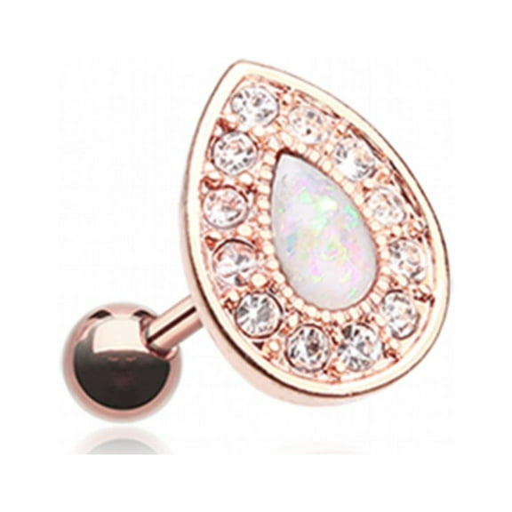Rose Gold Opal Avice Cartilage Tragus WildKlass Earring
