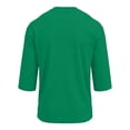thumbnail image 5 of 3/4 Sleeve Shirt for Men Solid Color Crew Neck Baseball T-Shirts Casual Loose Fit Three Quarter Sleeve Tees Shirts Green L, 5 of 6