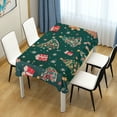 thumbnail image 4 of Yayeee Tablecloths 54" x 54" Rectangle Wrinkle Resistant Party Table Cover, Green Christmas Gingerbread, 4 of 8