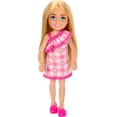 thumbnail image 1 of Barbie Chelsea Doll, Small Doll Wearing Removable Checked Dress & Pink Shoes with Blonde Hair & Blue Eyes, 1 of 5