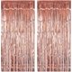 thumbnail image 1 of Cortinas con Flecos de Papel de Aluminio Metálico YONGSHENG Oro Rosa 3 pies x 8.3 pies, 1 of 5