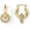 Yellow Gold, variant on Leander 14K Gold Plated Convertible Chunky Hoop and Huggie Earrings - Cubic Zirconia CZ Drop Dangle Earrings for Women