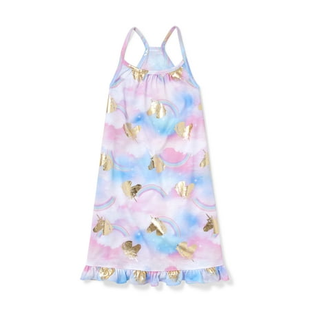The Children's Place Girls' unicorn foil pajama nightgown (little girl & big girl)