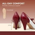 thumbnail image 2 of Chase & Chloe Women's Mary Jane Oxford Pumps - Cute Low Kitten Heels - Retro Round Toe Shoe with Ankle Strap, 2 of 5