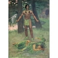 thumbnail image 2 of Kirk, Maria 18x24 Black Modern Framed Museum Art Print Titled - He lay there dead from Story of Hiawatha 1910, 2 of 4