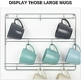 thumbnail image 4 of 2Pcs Metal Wall Mounted Mug Holder Coffee Cup Organizer Rack With 16 Mug Hooks, 4 of 6