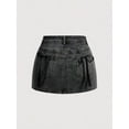 thumbnail image 5 of Womens Pink Fitted Denim Mini Skirt With Bow-Tie Pocket Details, 5 of 8