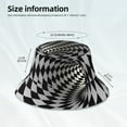 thumbnail image 4 of Vsdgher 3D Vortex Illusion Print Bucket Hat for Men&Women Bucket Hat Reversible Summer Double-Side-Wear Travel Gardening, Beach, Camping, Hiking, Fishing Cap, 4 of 5