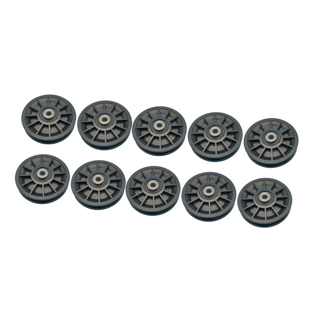 10 piezas de polea de rodamiento de fitness, sistema de polea portátil y silencioso para puerta de garaje 100 mm