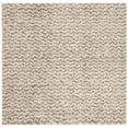 thumbnail image 2 of SAFAVIEH Hudson Merrilyn Chevron Shag Area Rug, Ivory/Grey, 5' x 5' Square, 2 of 7