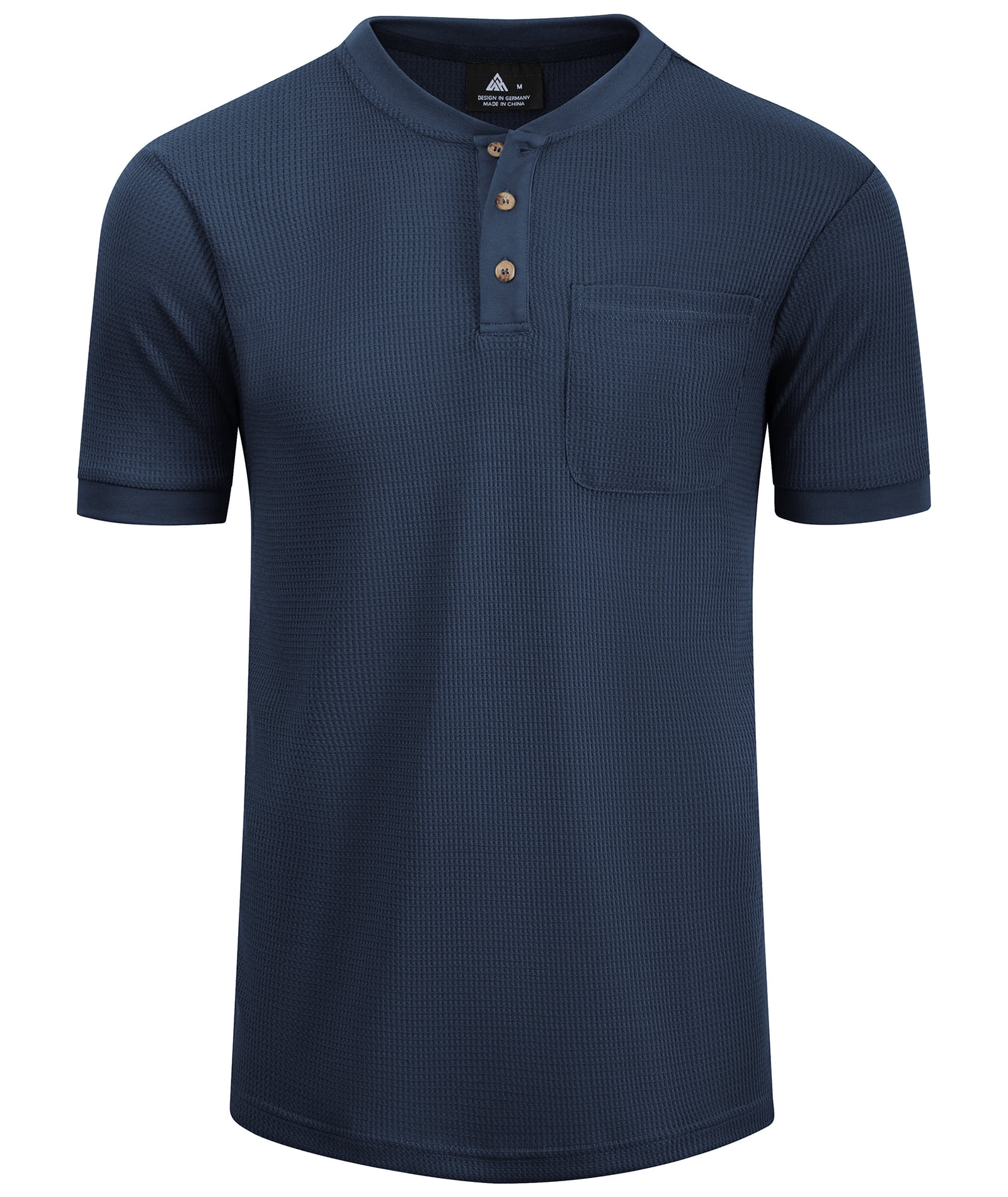 SCODI Men's Henley Shirts Short Sleeve 3 Button Casual TShirts Slim