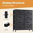 thumbnail image 6 of edx 8 Drawers Fabric Dresser for Bedroom, Drawer Organizer Storage Cabinet for Closet, Clothes, TV Stand, Black, 6 of 9