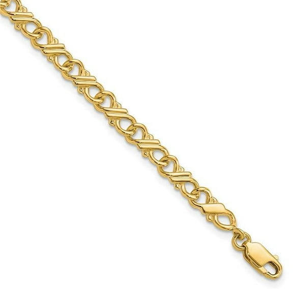 Primal Gold 10 Karat Yellow Gold Solid Polished Fancy Bracelet