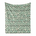 thumbnail image 1 of Chevron Soft Flannel Fleece Throw Blanket, Grunge Herringbone Zigzag Pattern with Stripes and Rectangles Pastel Toned Image, Cozy Plush for Indoor and Outdoor Use, 60" x 80", Multicolor, by Ambesonne, 1 of 6