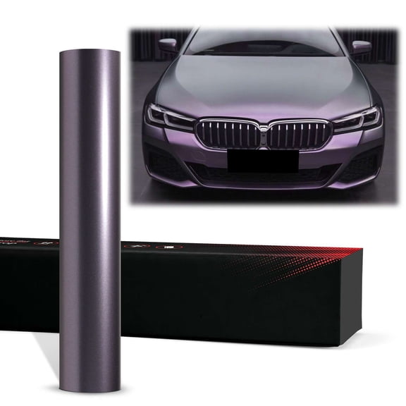 PET Matte Metallic Carpi Gray Purple Vinyl Wrap Auto Car Sticker Decal Film Sheet Bubble Free Air Release Technology