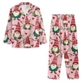 thumbnail image 5 of Garronmavis Christmas Gnome Pajama Sets for Women 2 Piece Holiday Theme Long Sleeve Button-Down Sleepwear Loungewear 2 Piece PJS Set, 5 of 7
