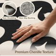 thumbnail image 6 of ODIKA 8'x10' Washable Area Rug Non-Slip Chair-Friendly Mat Black White Abstract Artistic Design Contemporary Fluid Shapes with Star Motifs for Dining Room, Large Office, Lounge, 6 of 7