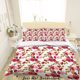 thumbnail image 3 of 3D Rojo Rosa Floral Funda de edredón Juego de ropa de cama Funda de edredón Fundas de almohada, 3 of 3