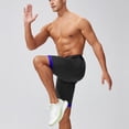 thumbnail image 3 of Pantalones cortos deportivos elásticos de cintura alta para correr y levantar caderas, de nylon, para hombre., 3 of 7