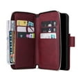 thumbnail image 4 of Feishell for Samsung Galaxy S22 (6.1 inch) Wallet Case for Women Men,Premium PU Leather Magnetic Clasp Zipper 9 Card Slots Folio Flip Holder Shockproof Purse Phone Case with Wrist Strap,Winered, 4 of 8