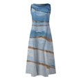 thumbnail image 4 of Leutsin Robe Longue Sans Manches pour Femmes Col Rond Imprimé avec Poche Grande Taille Robe Ample, 4 of 5
