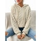 thumbnail image 1 of Suéter Holgado de Franela con Capucha para Mujer, Larga y Cálido para Invierno Albaricoque L, 1 of 8