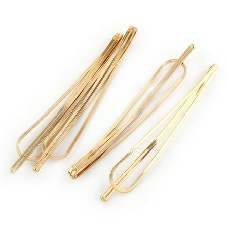 Metal Water Drop Shape Barrette DIY Hairstyle Hair Clip Bobby Pin Gold Tone 4pcs - Walmart.com