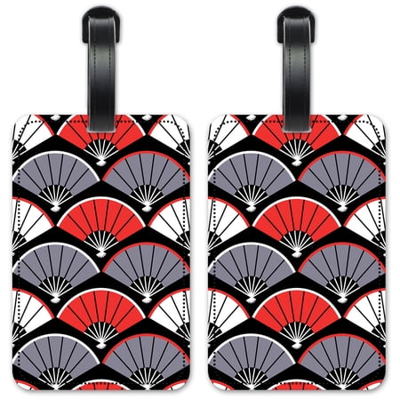 Red White & Gray Fans - Luggage ID Tags / Suitcase Identification Cards - Set of 2