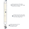 thumbnail image 4 of Luxrite Vintage T9 Long LED Tube Light Bulb 7W 2700K 800 Lumens Dimmable 6 Pack, 4 of 7
