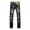 Dark Blue, variant on Hvyesh Men's Ripped Distressed Destroyed Straight Fit Washed Denim Jeans Pants