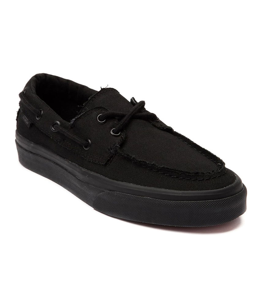 all black vans boat shoes